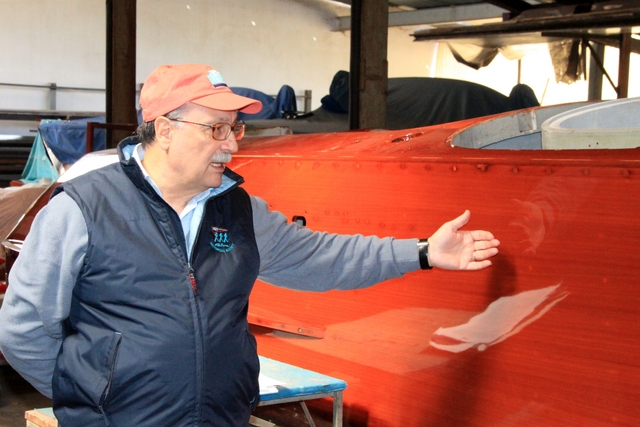 Piero M. Gibellini al Cantiere Barberis Foto Maccione